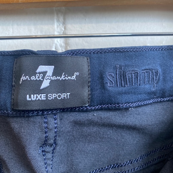 7 FOR ALL MANKIND LUXE SPORT men's slimmy blue jeans 9020 - Picture 4 of 5